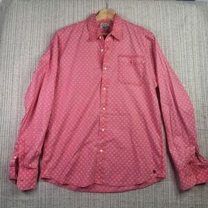 Scotch & Soda Shirt Mens Large‎ Geometric Pattern Button Up Long Sleeve Casual